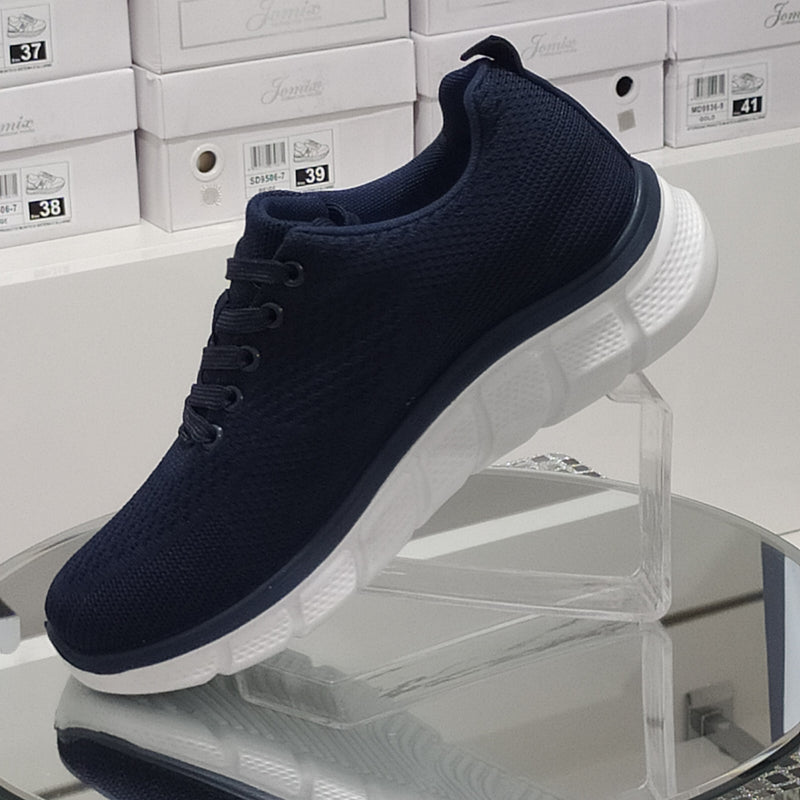 Sneakers Sport Uomo In Tessuto Morbido e Leggero Comodo Plantare Suola In Gomma