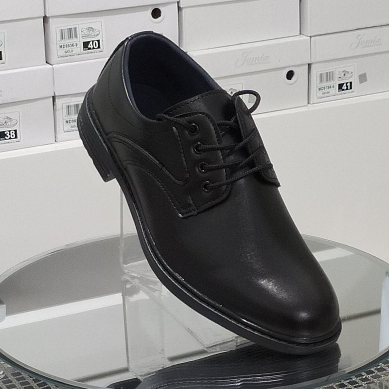 Scarpe Uomo Stile Classico Elegante Total Black In Similpelle