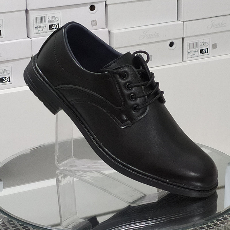 Scarpe Uomo Stile Classico Elegante Total Black In Similpelle