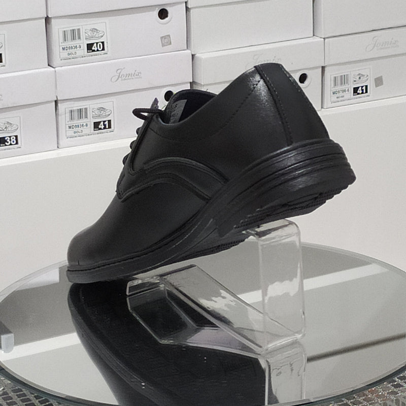 Scarpe Uomo Stile Classico Elegante Total Black In Similpelle