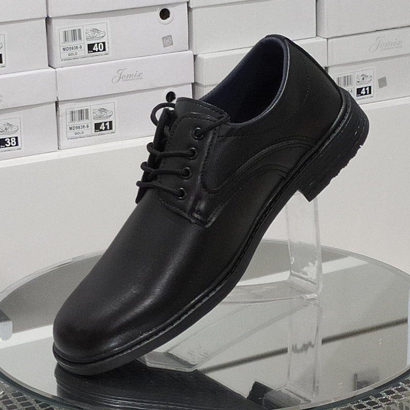 Scarpe Uomo Stile Classico Elegante Total Black In Similpelle