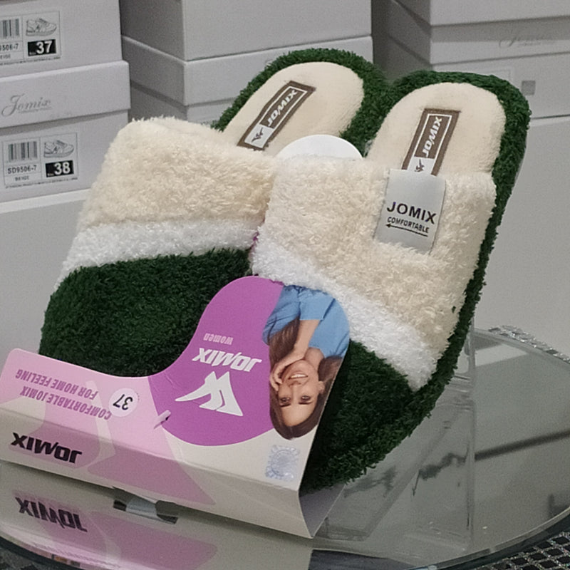 JOMIX - Pantofole/Ciabatte Donna Inverno Tessuto Felpato Morbido Con Suola In Gomma