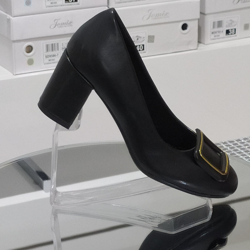 Pharma Shoes - Decollete Tacco 7Cm In Similpelle Di Buona Manifattura Con Plantare Comodo Anatomico Punta Tonda