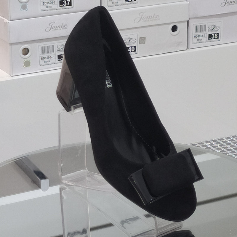 Pharma Shoes - Decollete Tacco 6,5Cm In Similpelle Scamosciata Di Buona Manifattura Con Plantare Comodo Anatomico Punta Tonda