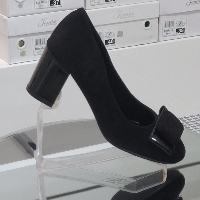 Pharma Shoes - Decollete Tacco 6,5Cm In Similpelle Scamosciata Di Buona Manifattura Con Plantare Comodo Anatomico Punta Tonda