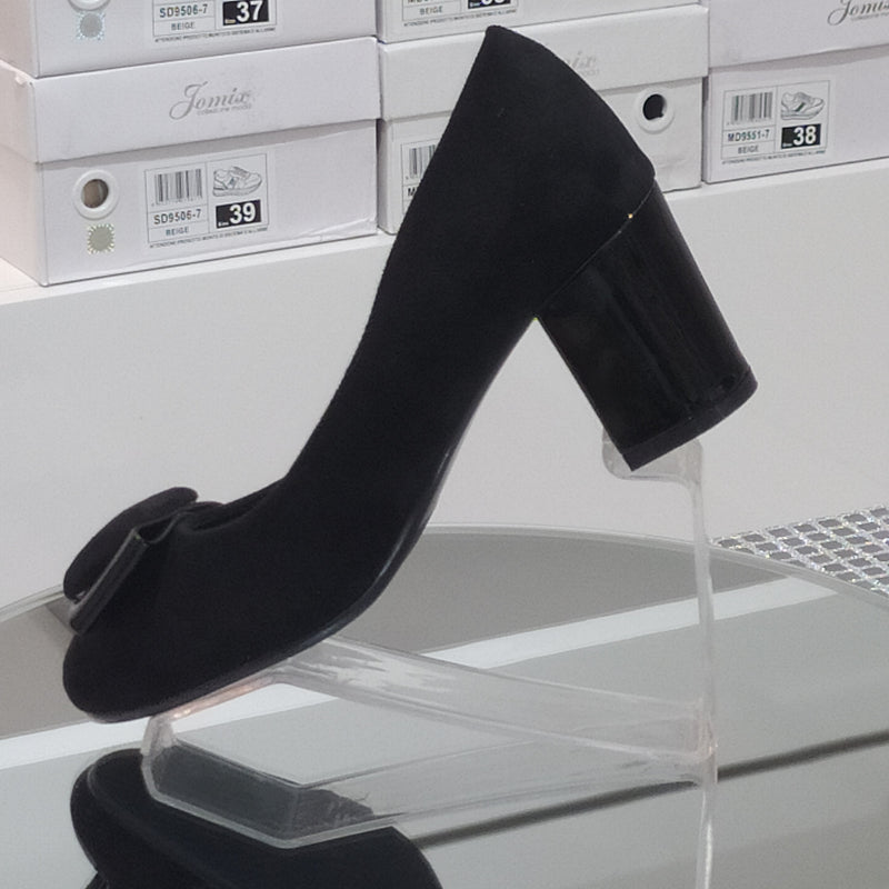 Pharma Shoes - Decollete Tacco 6,5Cm In Similpelle Scamosciata Di Buona Manifattura Con Plantare Comodo Anatomico Punta Tonda