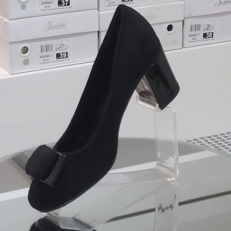 Pharma Shoes - Decollete Tacco 6,5Cm In Similpelle Scamosciata Di Buona Manifattura Con Plantare Comodo Anatomico Punta Tonda