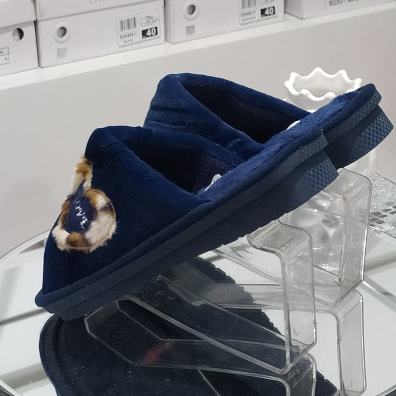 BLU FARFALLA - Pantofole/Ciabatte Donna Inverno Tessuto Felpato Morbido Con Suola In Gomma