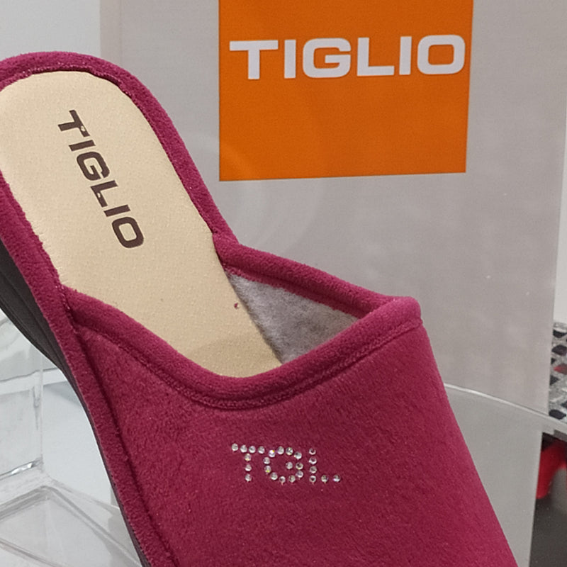 TIGLIO - Pantofole/Ciabatte Invernali Donna// Tomaia Felpata // Suola In Gomma