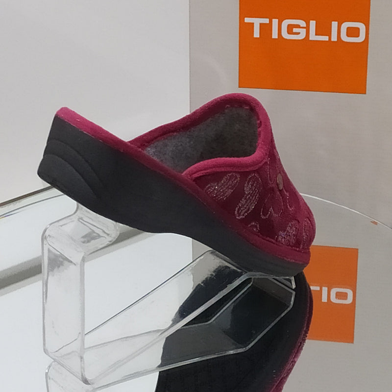 TIGLIO - Pantofole/Ciabatte Invernali Donna// Tomaia Felpata // Suola In Gomma