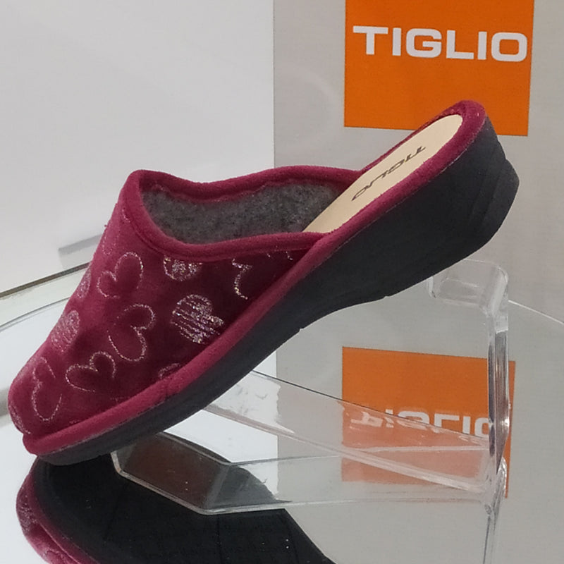 TIGLIO - Pantofole/Ciabatte Invernali Donna// Tomaia Felpata // Suola In Gomma