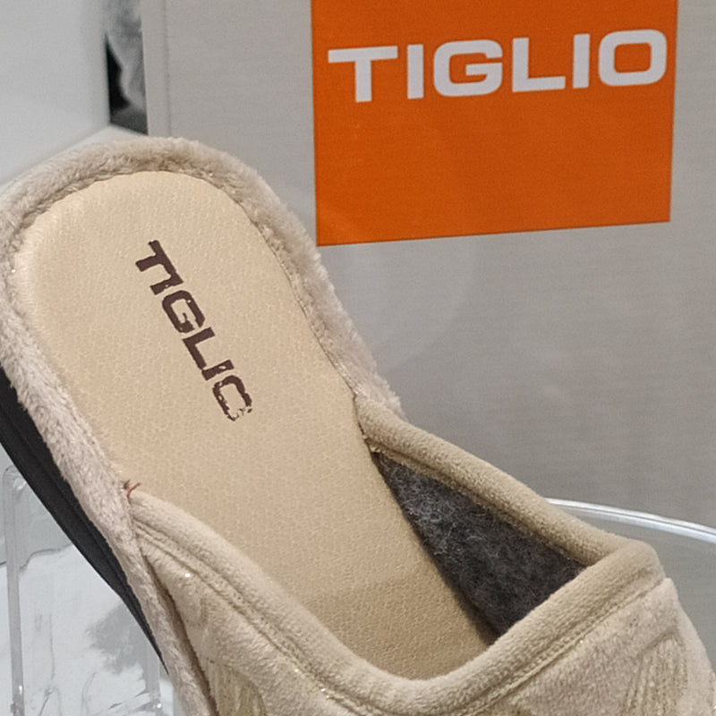 TIGLIO - Pantofole/Ciabatte Invernali Donna// Tomaia Felpata // Suola In Gomma