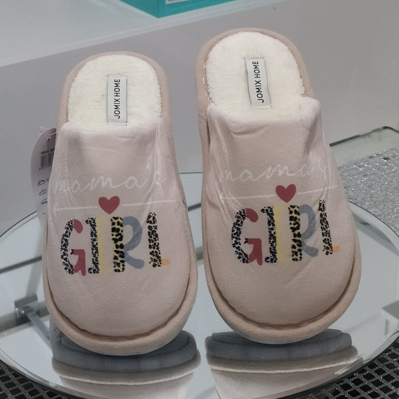 JOMIX - Pantofole/Ciabatte Donna Inverno Tessuto Felpato Morbido Con Suola In Gomma Flessibile