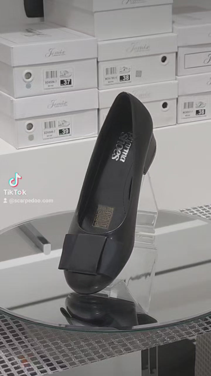 Pharma Shoes - Decollete Tacco 3,5Cm In Similpelle Di Buona Manifattura Con Plantare Comodo Anatomico Punta Tonda